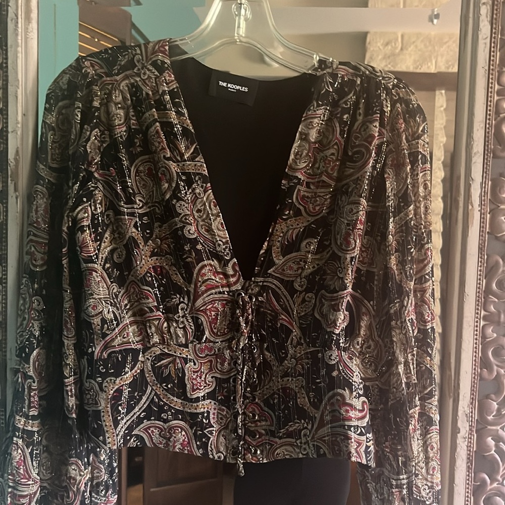 Kooples worn once kooples size 2 metallic threads. Silk. Stunning